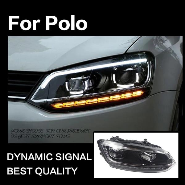 ロビン　VW 6Rポロ VLAND useka ヘッドライト フォルクスワーゲン ヘッドライト ポロ 6R LED POLO クリア AKD