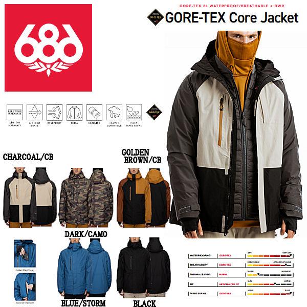686 メンズ S SHELL JACKET ゴアテックス M1W105 楽天市場】ジャケット 686 SIX EIGHT SIX GORE-TEX GT JACKET 24