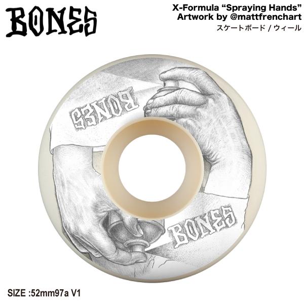 スケートボード Bones X-FORMULA SPRAYING HANDS 52mm 97A ボーンズベアリング BONES BEARINGS X-FORMULA SPRAYING HANDS 97A
