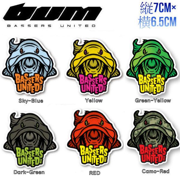 BASSERS UNITED バサーズユナイテッド Fish Logo Sticker BASSERS UNITED バサーズユナイテッド Fish Logo Sticker