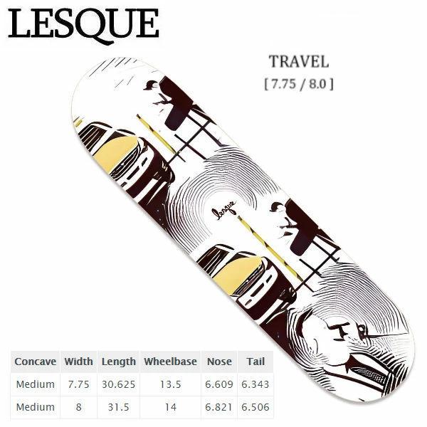 LESQUE レスケ TRAVEL チームモデルによるグラフィック 数量限定 ロゴ スケートボード スケート デッキ SKATE DECK SK8 スケボー 板 7.75/8.0【正規品】 LESQUE レスケ TRAVEL チームモデルによるグラフィック 数量限定 ロゴ スケートボード スケート デッキ SKATE DECK SK8 スケボー 板 7.75/8.0【正規品】