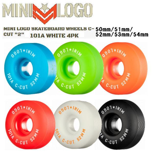 Set of 4 Mini Logo A-Cut Orange Skateboard Wheels 52mm 101a 