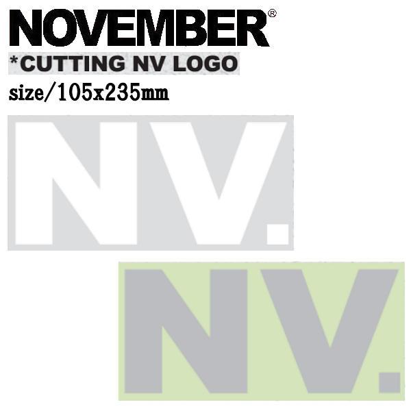 ノベンバー NOVEMBER CUTTING NV LOGO カッティング ロゴ ステッカー