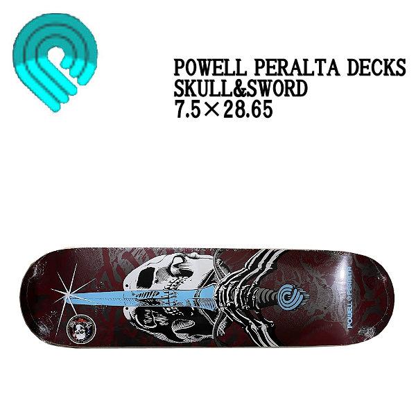 パウエルペラルタ POWELL PERALTA SKULL&SWORD Skateboard Deck キッズ 