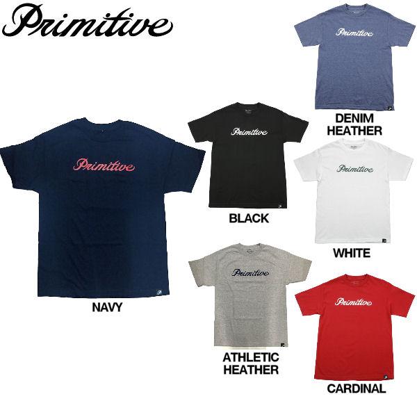 Primitive プリミティブ Pri Signature Script Tee メンズtシャツ クルーネック 半袖 Leprincenoir Restaurant Fr