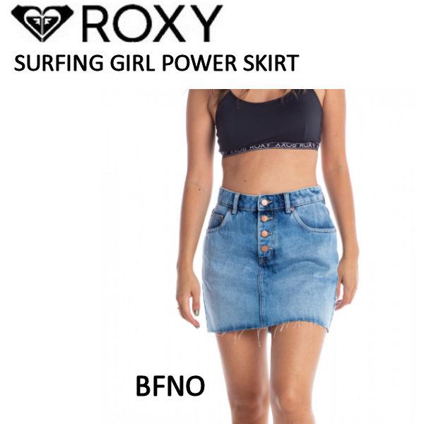 ロキシー ROXY SURFING GIRL POWER レディース デニムスカート ミニ