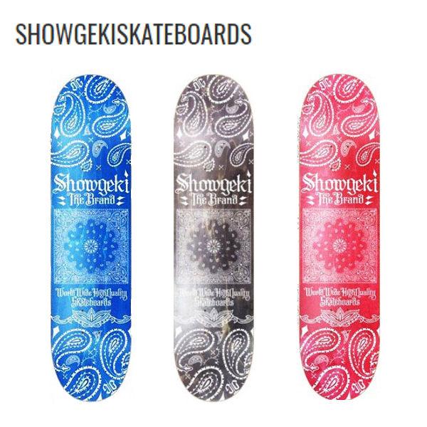 ショウゲキ SHOWGEKI SKATEBOARDS 衝撃 スケートボード スケート デッキ SKATE DECK SK8 スケボー 板 OG  BANDANA