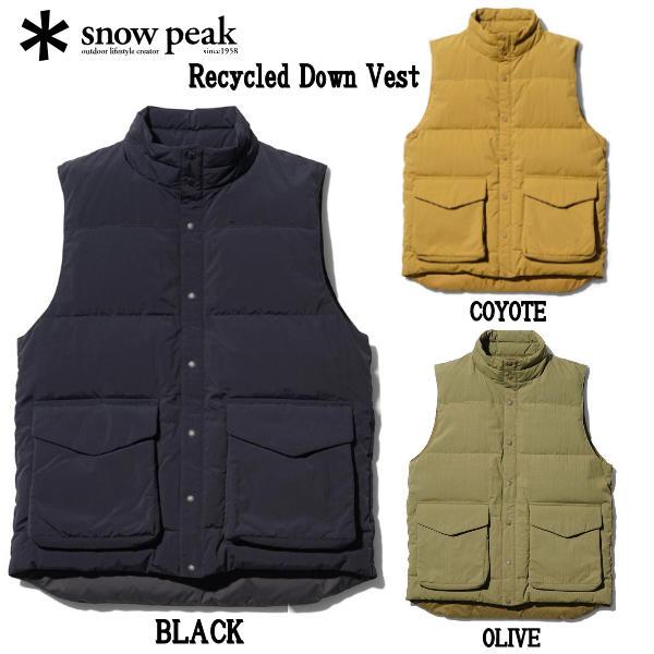 SNOW PEAK スノーピーク 2023-2024 Recycled Down Vest SNOW PEAK スノーピーク 2023-2024 Recycled Down Vest