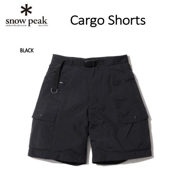 トーンドトラウト TONEDTROUT スノーピーク カーゴショーツ 黒 M snow peak × TONEDTROUT Cargo Shorts