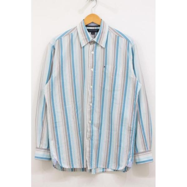 トミーヒルフィガー 長袖シャツ S 水色 アクアブルー ストライプ メンズ 古着 中古 Buyee Buyee Japanese Proxy Service Buy From Japan Bot Online