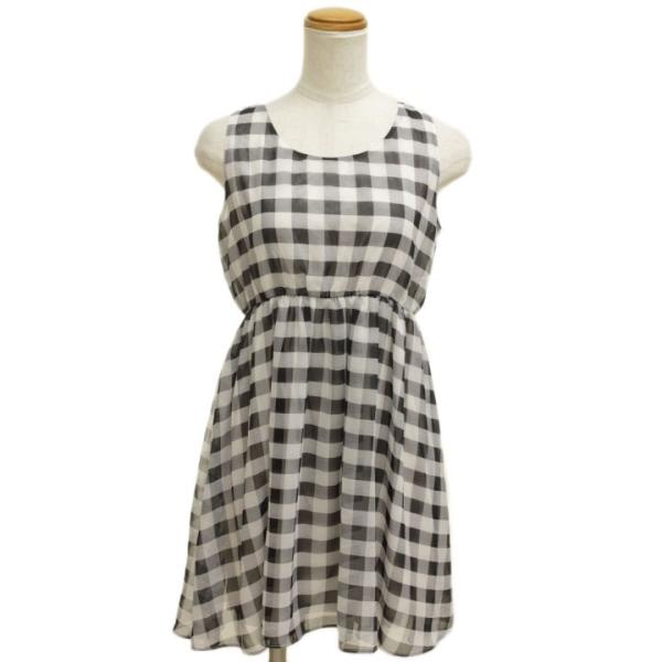 ナイスクラップ ノースリチェック柄フレアワンピース 黒 白 レディース 古着 中古 Buyee Buyee Japanese Proxy Service Buy From Japan Bot Online