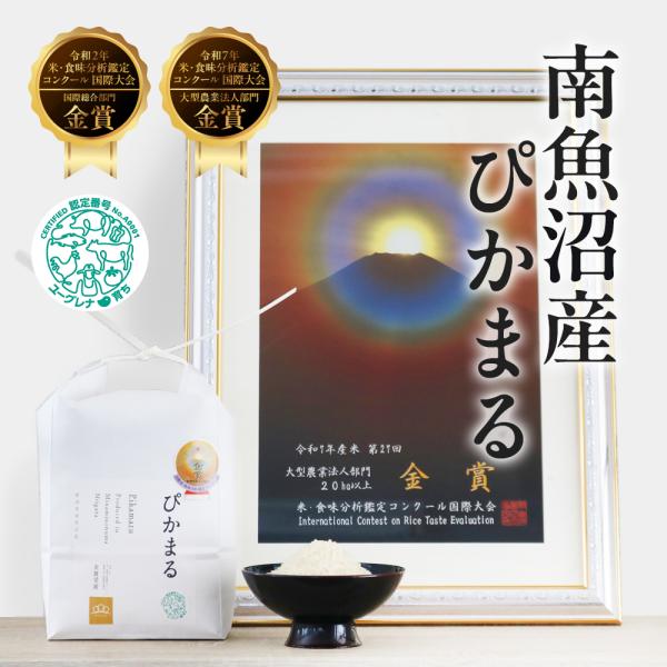 【令和8年産新米予約】精米2kg 南魚沼産ぴかまる 米・食味分析鑑定コンクール 金賞受賞＜高級米＞※2026年11月上旬から順次発送 米農家まつえんどん