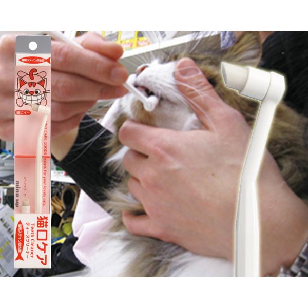 猫ちゃんだって歯が命！定期的なお手入れで歯と全身の健康をキープ毎日のケアは「液状はみがき」と歯ブラシでOKですが、着色汚れはステイン除去具「ティースクリーナー」で。歯についた色を消しゴムの要領で消していくツールです。ネコ　ねこ　猫用品　猫口...