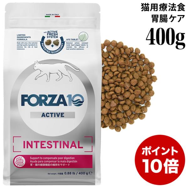 フォルツァ10 インテスティナルアクティブ キャット 400g (14359) 胃腸の健康維持 アクティブライン 成猫用 食事療法食 特別ポイントアップ対象商品
