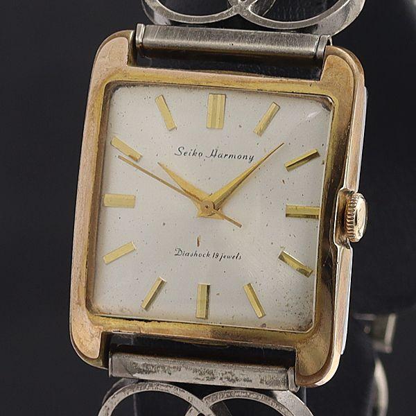 セイコー 手巻き 1007 HA ハーモニー 19石 スクエア アンティーク