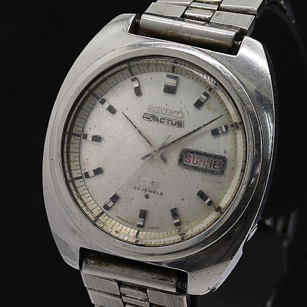 セイコー AT/自動巻 6106-7420 5アクタス SS デイデイト 23石 ラウンド