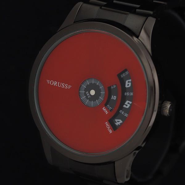 ORUSS 1853 QZ 赤文字盤 メンズ腕時計 KRH 2000000 NSK : 5980watch