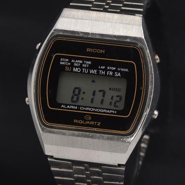 稼動 QZ 良品 リコー 323002 デジタル文字盤 アラームクロノ