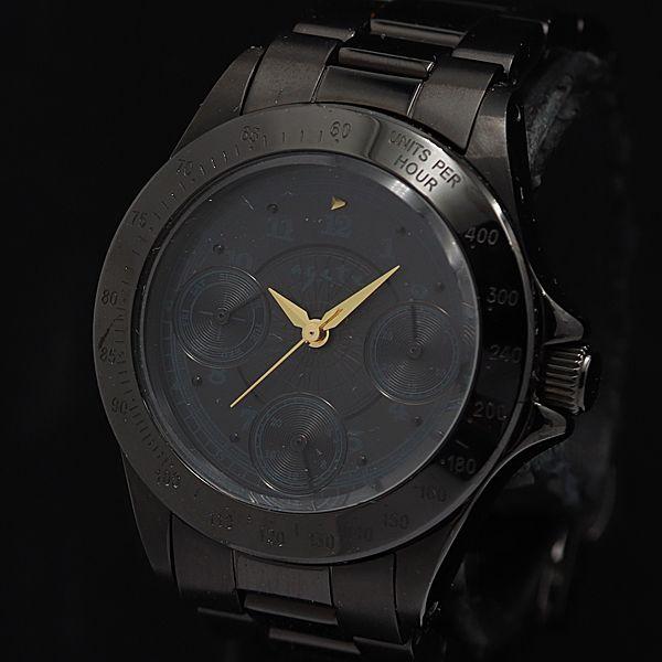 箱付 稼働 アガット ファースト QZ ブラック文字盤 レディース腕時計