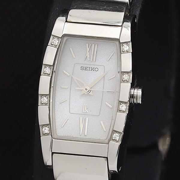 SEIKO セイコー lk ルキア V111-0BZ0 ソーラー 腕時計 稼動 良品 セイコー ルキア V111-0BB0 石付 4P ソーラー QZ シルバー