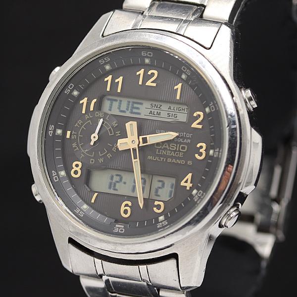 良品 CASIOメンズ腕時計リニエージ ブラック電波ソーラー チタン軽量 高機能 Amazon | [カシオ] 腕時計 リニエージ 【国内正規品】電波ソーラー LCW
