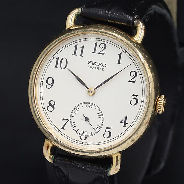 希少⭐️新品電池 80s SEIKO QUARTZ スモセコ 日本製 腕時計 QZ セイコー 2628-0140 白文字盤 スモセコ ラウンド レディース腕時計