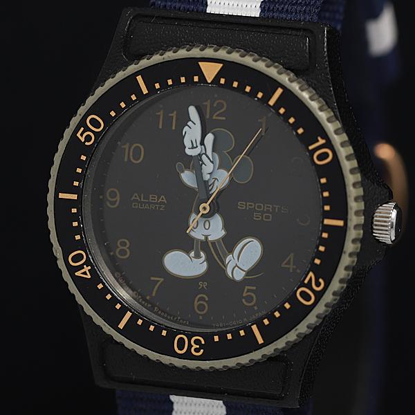 セイコー アルバ スポーツ ミッキーマウス QZ 黒文字盤 Y481-017A