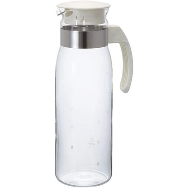 他サイト： ハリオ HARIO 冷蔵庫 ポット スリム N オフホワイト 1400ml RPLN-14-OW 日本製 耐熱ガラス 麦茶 ピッチャー 冷水筒 食洗機対応 熱湯OK フレーバーウォーターの商品画像
