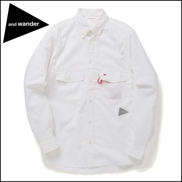 and wander（アンドワンダー） ポイント10% ドライオックスシャツ 長袖