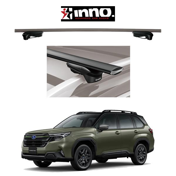 スバル フォレスター SUBARU FORESTER SL系 X-BREAK ラダータイプルーフレール付車 エアロベース スルータイプ 『車種別セット』INNO システムキャリア