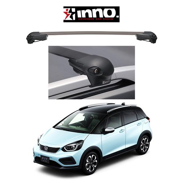 フィット クロスター GR系　HONDA FIT （メーカーオプションルーフレール付車)『車種別セット』INNO （イノー システムキャリア）エアロベース フラッシュタイプ