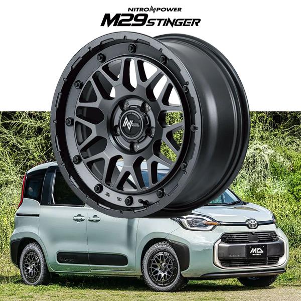 トヨタ シエンタ TOYOTA SIENTA MXP 『ホイール4本セット』 NITRO POWER M29 STINGER 16x6.0J ET40 5H100 バレルブラック(BBK) MID マルカ