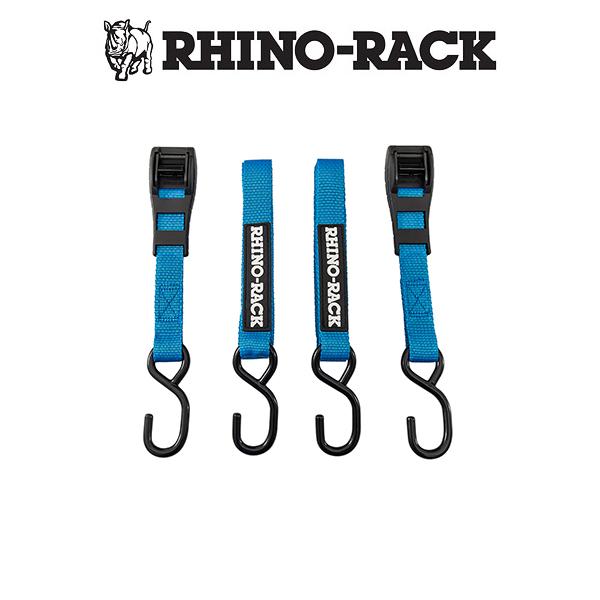 RHINO RACK （ライノラック） TIE DOWN STRAP WITH HOOK 3m x2（ライノラック タイダウンストラップ＆フック）RTDH3  キャリアラック アウトドア キャンプ