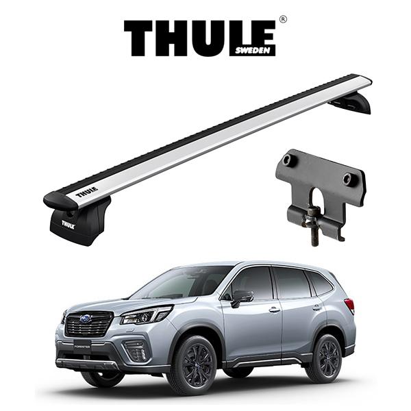 スバル フォレスター SK系 （ルーフレール無し車）ウィングバー EVO ルーフラック 『車種別セット』THULE スーリーベースキャリア