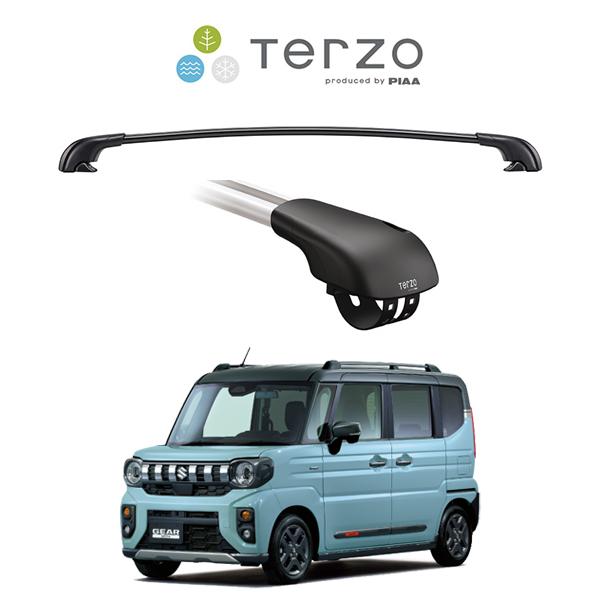 『車種別セット』Terzo テルッツオ ベースキャリア エアロバー ブラック スズキ スペーシアギア SUZUKI Spacia GEAR MK54S MK94S ルーフキャリア