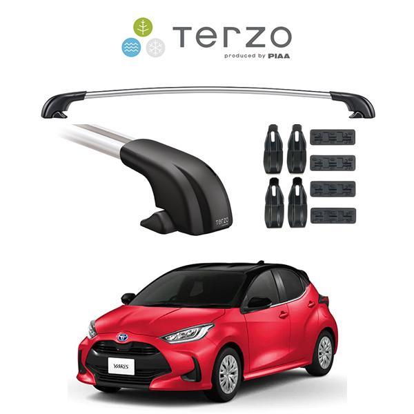 車種別セット Terzo テルッツオ ベースキャリア エアロバー シルバー トヨタ ヤリス TOYOTA YARIS キャリアラック ルーフラック