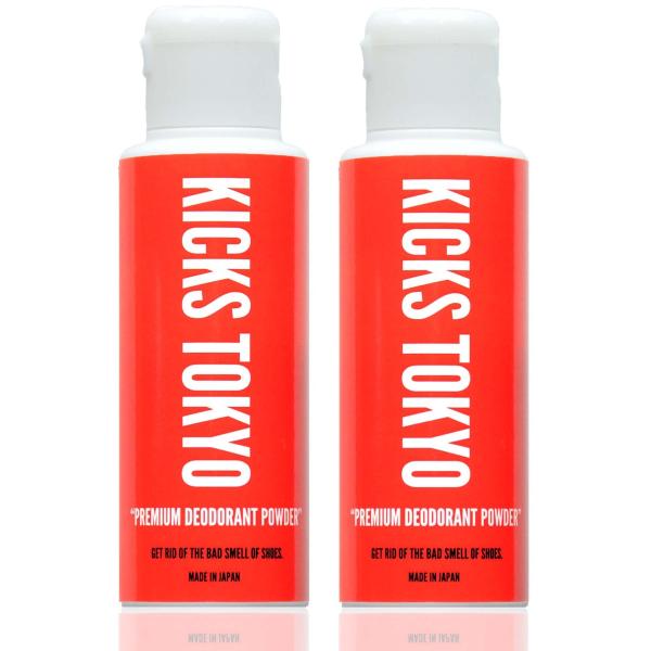 KICKS TOKYO デオドラントパウダー 靴 消臭 パウダー 消臭スプレー 靴のにおい消し 2個セット