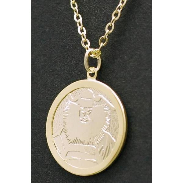 ■チェーン：喜平　金メッキ・1,0g 40cm■本体：真鍮　金メッキ■枠：金メッキ