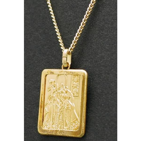 本体：SILVER（金メッキ）チェーン：喜平　K18・1.50g 40cm＋枠：K18・0.5g