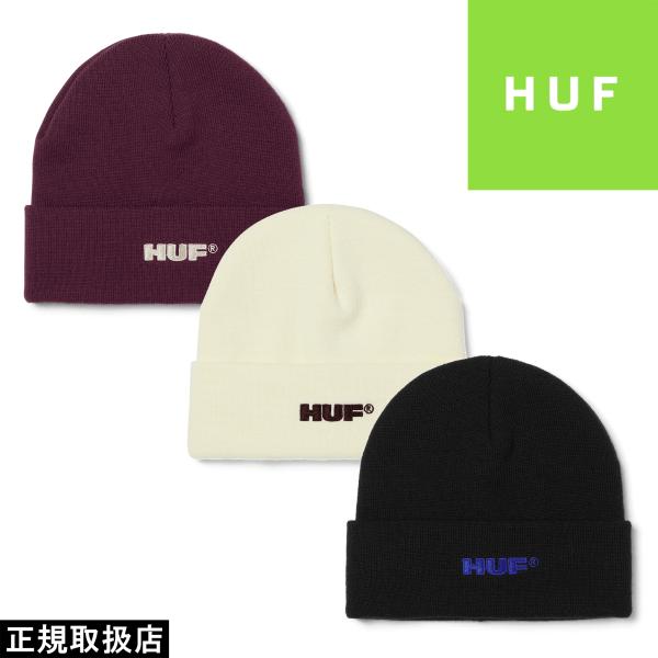 公式　HUF ハフ　正規取扱店折り返し部分のブランドネームを施した、極めてプレーンな2つ折りビーニー。そのミニマムなデザインで、時流に左右されることなく永年のワードローブのベーシックアイテムとして使用できる一品。■　サイズ　■ONE SIZ...