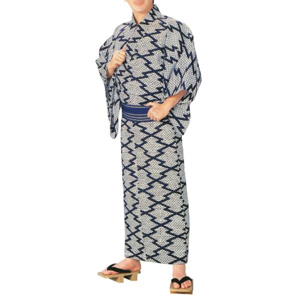 お揃い浴衣　反物・仕立て上がり（男仕立）　Ｍ・Ｌ寸　松皮菱・レンガ［邦楽浴衣 日舞 舞踊 盆踊り 稽古 お祭り 夕涼み］