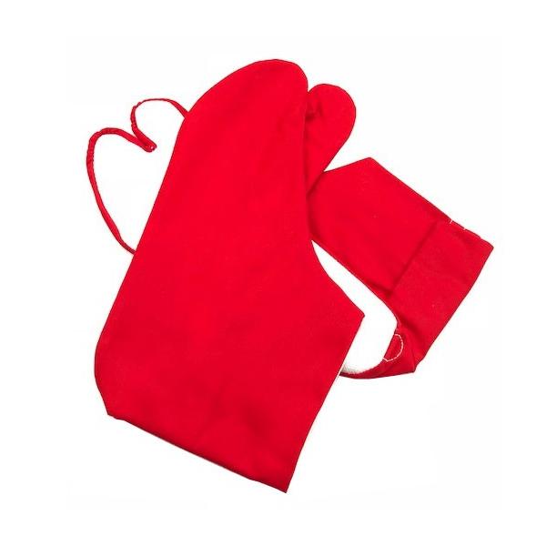 雲才底の赤足袋です。雲才底赤足袋（布底）の品質；綿１００％サイズは２２.０ｃｍ〜２８.０ｃｍです。こはぜの数は一般的な４枚こはぜとなっております。※ロットにより、異なるお色目が混ざる場合がございます。　オプションにて「説明文了解」をお選びく...