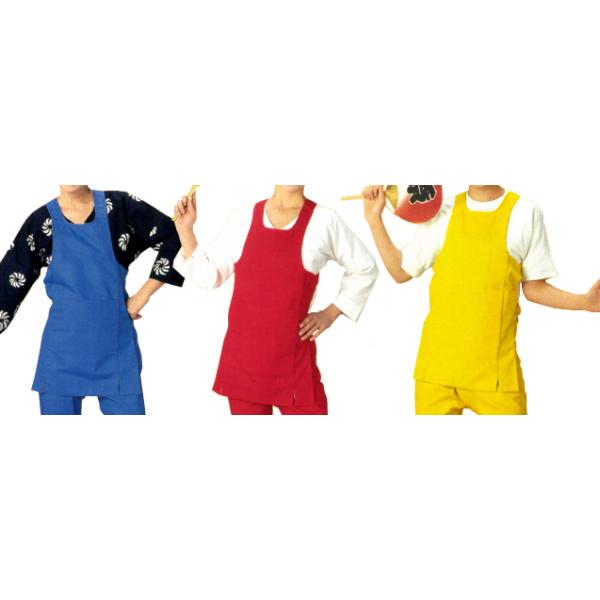 カラー腹掛　青・赤・黄　Ｓ・M・L・ＬＬ寸　s786 s787 s788 nm5606 nm5607［祭り用品 祭り衣装 祭 神輿 寸胴］