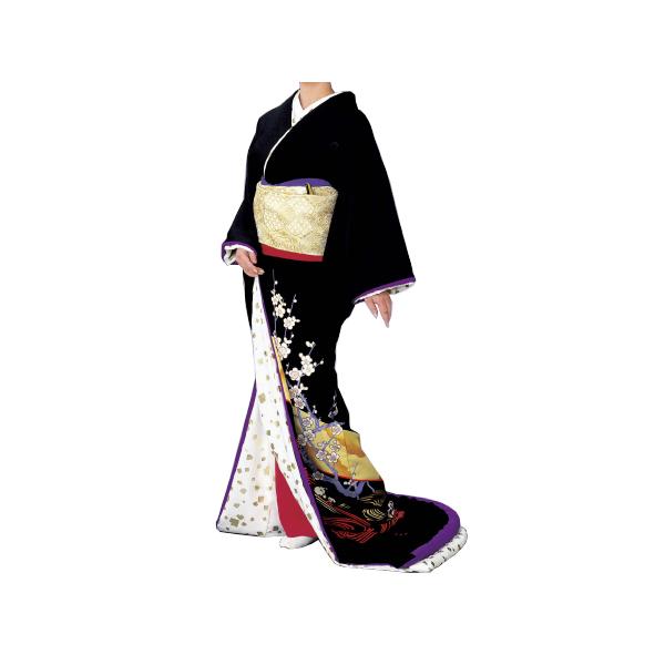 未着用！お引きずり＊紫＊色違い比翼仕立＊お着物にも＊豪華逸品＊着物＊１６８ｃｍ 未着用！お引きずり＊紫＊色違い比翼仕立＊お着物にも＊豪華逸品