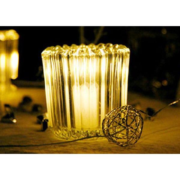 ギザギザのカットが炎の揺らめきを美しく演出してくれる キャンドルグラス「ＴＣ−５」。幻想的な煌めきは、お部屋をいつもと違う空間に変えてくれます。