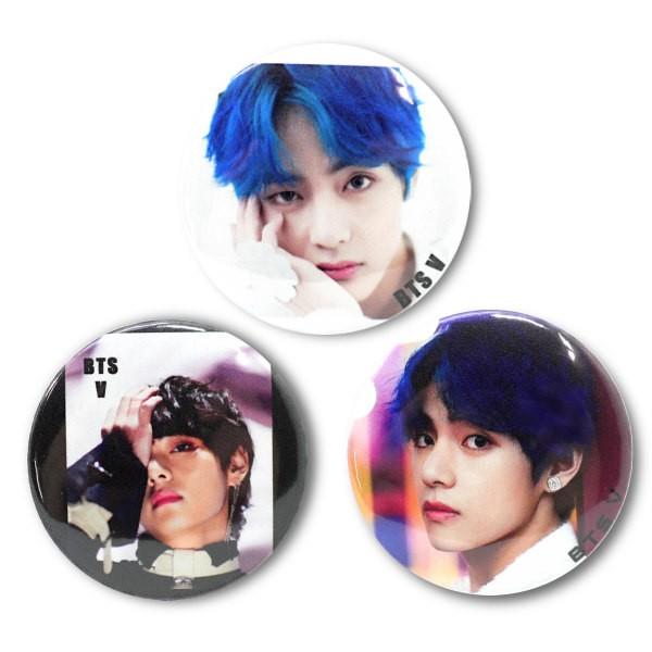 Bts V テテ ブイ テヒョン 缶バッジ グッズ 3個セット 防弾少年団 缶バッヂ バンタン Pncb Vvvv 7 5 3アクセサリーshop 通販 Yahoo ショッピング
