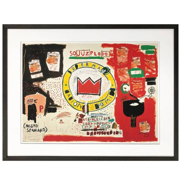 ジャン＝ミシェル バスキア Untitled(Crown) 1988 アート パネル 壁掛けアート 近代アート 木製フレーム ウォールアート インテリア  Jean＝Mechel Basquiat