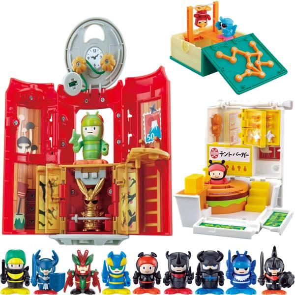 ムシ忍 バッタニンの空き缶ハウス テントニンのバーガーショップ ガニンのブックアスレチック フィギュア9体セット Musinin B 7gadget Yahoo 店 通販 Yahoo ショッピング