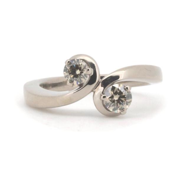 カシケイ フロート ダイヤモンド リング 指輪 6号 0.35ct K18BG(18金