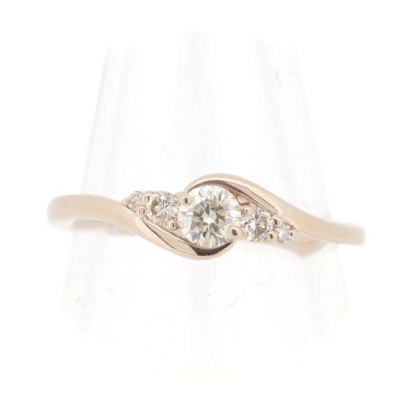エステール ダイヤモンド リング 指輪 6号 0.17ct K18PG(18金 ピンク